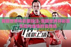 竞猜世界杯彩票投注-竞猜世界杯彩票，乐观与谨慎的竞技场