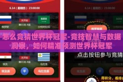 怎么竞猜世界杯冠军-竞技智慧与数据洞察，如何精准预测世界杯冠军