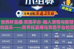 世界杯直播 竞猜平台-融入激情与智慧的娱乐——世界杯直播与竞猜平台的完美结合
