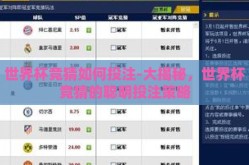 世界杯竞猜如何投注-大揭秘，世界杯竞猜的聪明投注策略