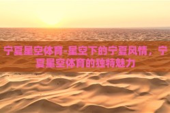 宁夏星空体育-星空下的宁夏风情，宁夏星空体育的独特魅力