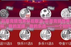 彩票竞猜世界杯后取消-彩票竞猜世界杯，我的足球，我的乐透——一个时代的落幕