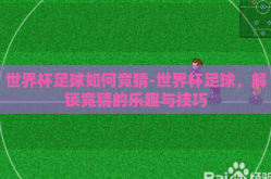世界杯足球如何竞猜-世界杯足球，解锁竞猜的乐趣与技巧