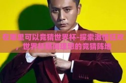 在哪里可以竞猜世界杯-探索激情狂欢，世界杯期间理想的竞猜阵地