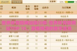 世界杯竞猜网站排行榜-世界杯竞猜网站TOP 10，激情预测的数字战场