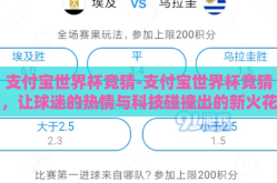 支付宝世界杯竞猜-支付宝世界杯竞猜，让球迷的热情与科技碰撞出的新火花