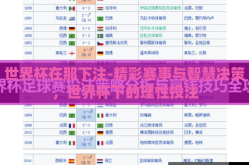 世界杯在那下注-精彩赛事与智慧决策，世界杯下的理性投注