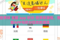 世界杯 竞猜 app 积分-世界杯激情，竞猜APP与积分狂欢的潮流