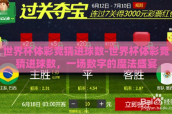 世界杯体彩竞猜进球数-世界杯体彩竞猜进球数，一场数字的魔法盛宴