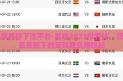 世界杯下注平台-聚焦2023世界杯，洞见革新下的足球胜负揭晓站