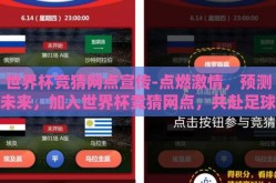 世界杯竞猜网点宣传-点燃激情，预测未来，加入世界杯竞猜网点，共赴足球盛宴的奇妙旅程
