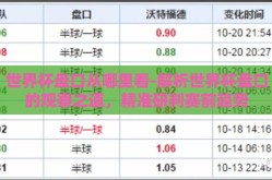 世界杯盘口从哪里看-解析世界杯盘口的观察之道，精准研判赛前趋势