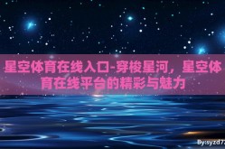 星空体育在线入口-穿梭星河，星空体育在线平台的精彩与魅力