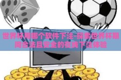 世界杯用哪个软件下注-探索世界杯期间合法且安全的在线下注体验