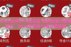 2026世界杯16强竞猜-细致观察与理性预判，2026世界杯16强竞猜前瞻