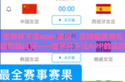 世界杯下注app-建议，足球盛宴背后的智能选择——世界杯下注APP的深度体验与精准分析
