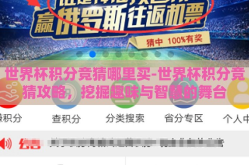 世界杯积分竞猜哪里买-世界杯积分竞猜攻略，挖掘趣味与智慧的舞台