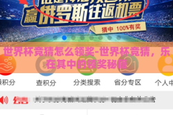 世界杯竞猜怎么领奖-世界杯竞猜，乐在其中的领奖秘籍