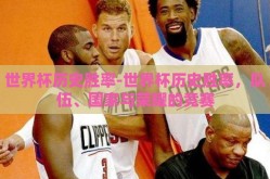 世界杯历史胜率-世界杯历史胜率，队伍、国家与荣耀的竞赛