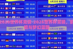 2026世界杯竞猜-2026世界杯竞猜，前瞻与梦幻蓝图