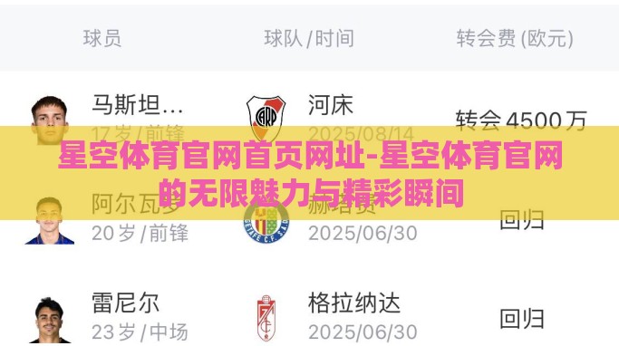 星空体育官网首页网址-星空体育官网的无限魅力与精彩瞬间