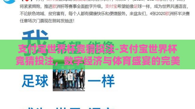 支付宝世界杯竞猜投注-支付宝世界杯竞猜投注,数字经济与体育盛宴的完美融合 支付宝世界杯竞猜投注-支付宝世界杯竞猜投注,数字经济与体育盛宴的完美融合