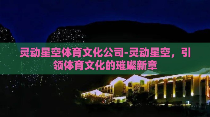 灵动星空体育文化公司-灵动星空，引领体育文化的璀璨新章