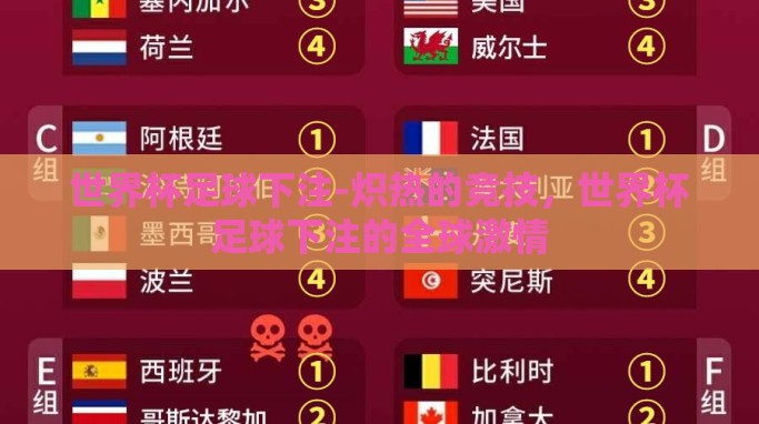 世界杯足球下注-炽热的竞技,世界杯足球下注的全球激情 世界杯足球下注-炽热的竞技,世界杯足球下注的全球激情