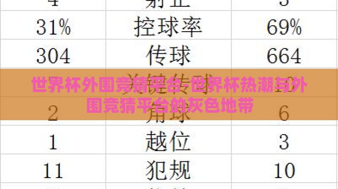 世界杯外围竞猜平台-世界杯热潮与外围竞猜平台的灰色地带 世界杯外围竞猜平台-世界杯热潮与外围竞猜平台的灰色地带